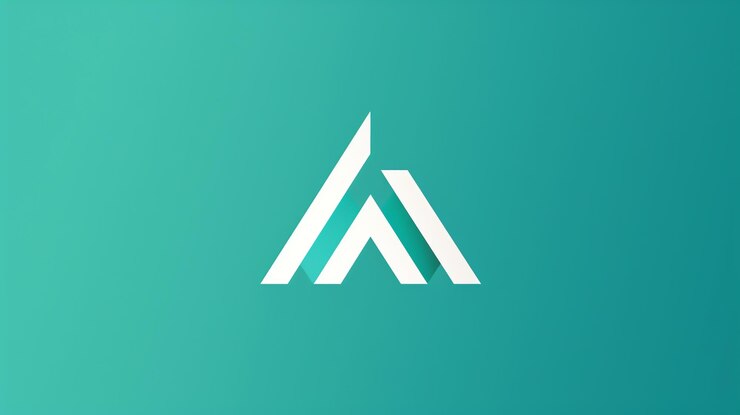 Foto logotipo en forma de ceniza blanca sobre un fondo azul azul