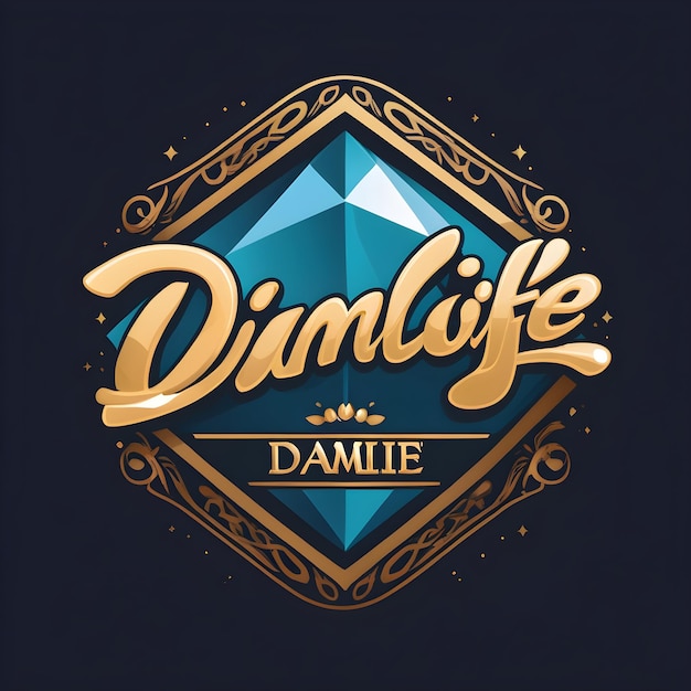un logotipo en forma de diamante azul con un triángulo azul en la parte superior