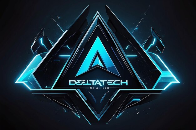 El logotipo futurista de los juegos de Deltatech