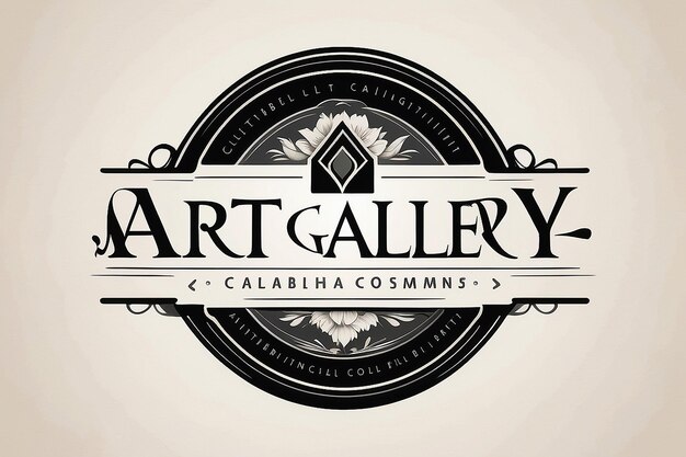 Foto el logotipo de la galería de arte