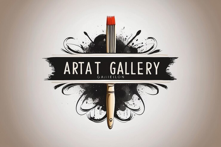 Foto el logotipo de la galería de arte