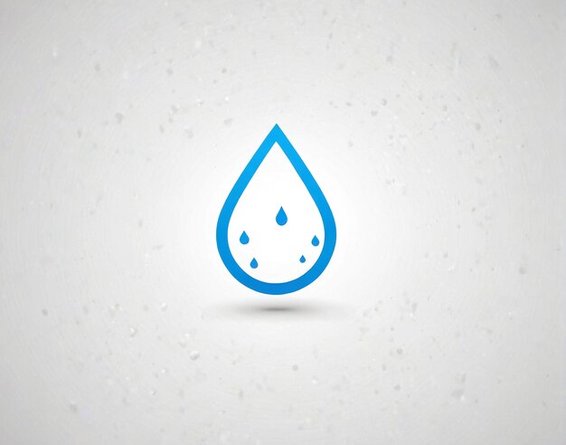 un logotipo de gota de agua azul