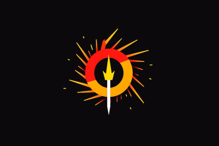 Foto logotipo gráfico de la flecha de golpe de objetivo