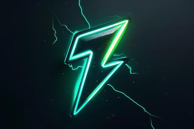 El logotipo de Green Lightning Bolt