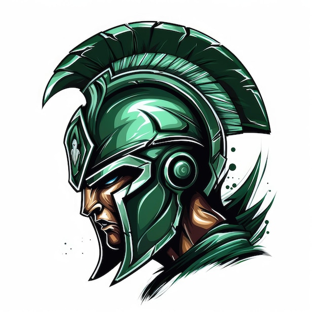 Foto el logotipo del guerrero espartano generado por la ia