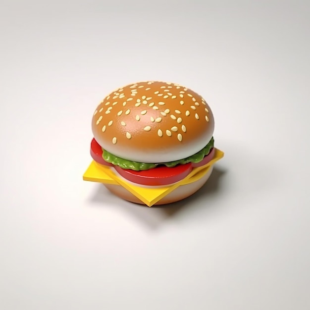 logotipo de hamburguesa 3d