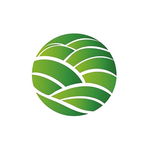 Un logotipo de hoja verde con un fondo blanco