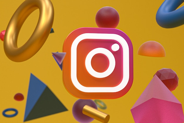 Logotipo de instagram ig en geometría abstracta