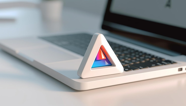 Foto logotipo de inteligencia artificial minimalista 3d ia simple y fondo blanco de ultra alta calidad