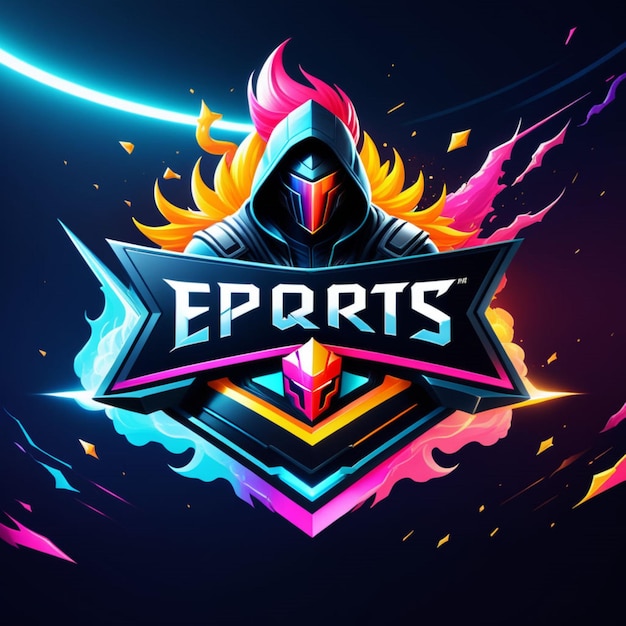 Foto logotipo de juegos de esports velocidad precisión intensidad y carácter ai generado