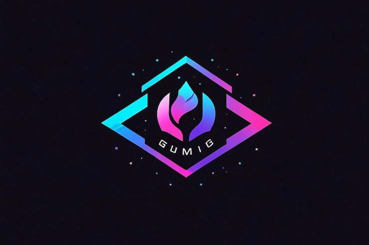 Foto logotipo de juegos futurístico ilustración vectorial artística logotipo para juegos