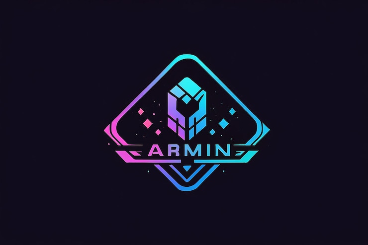 Foto logotipo de juegos futurístico ilustración vectorial artística logotipo para juegos