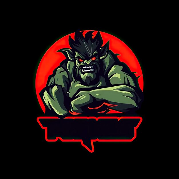 Foto el logotipo del jugador para los trolls del equipo de esports generative ai