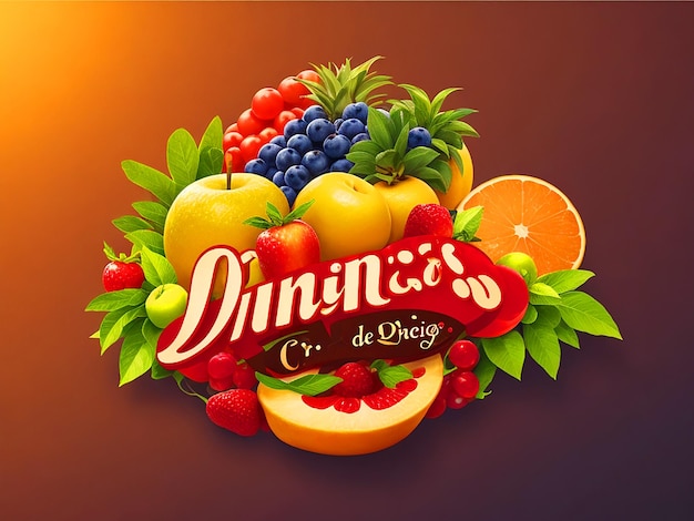 Foto logotipo de jugos de fruta diseo gráfico del zumo dinámico