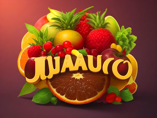 Foto logotipo de jugos de fruta diseo gráfico del zumo dinámico
