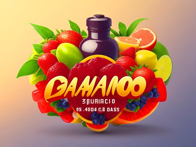 Foto logotipo de jugos de fruta diseo gráfico del zumo dinámico