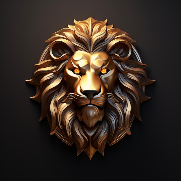 El logotipo del león 3D