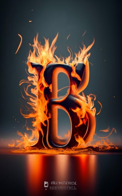 El logotipo de la letra B 3D