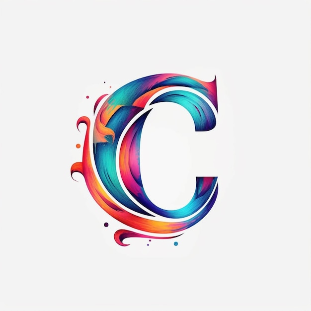 Un logotipo de la letra C con un patrón floral en el medio