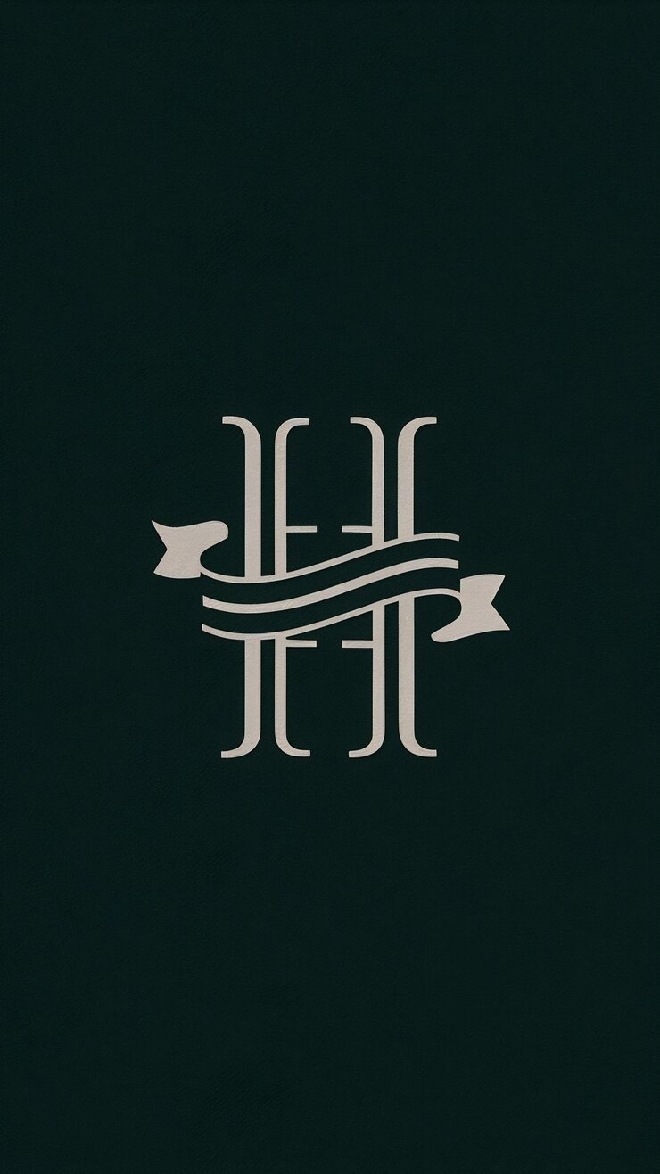 Foto logotipo de la letra h limpia signo elegante diseño vectorial del símbolo de la compañía de la cinta