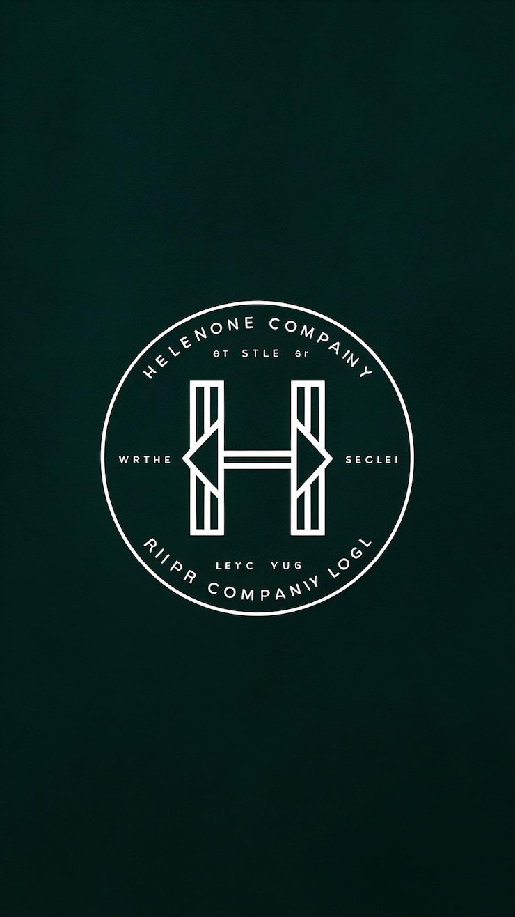 Foto logotipo de la letra h limpia signo elegante diseño vectorial del símbolo de la compañía de la cinta