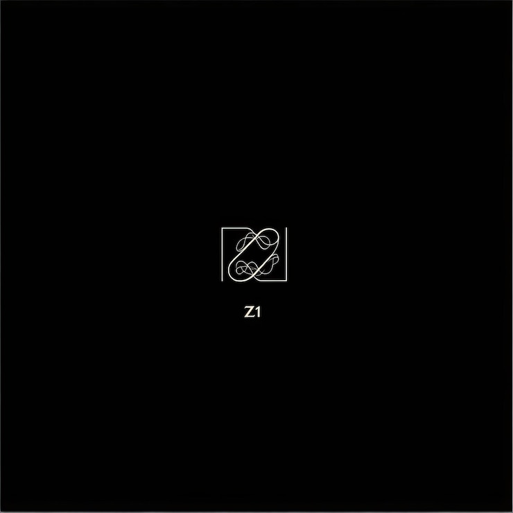 Foto logotipo de la letra inicial z en colores blanco y negro ilustración vectorial