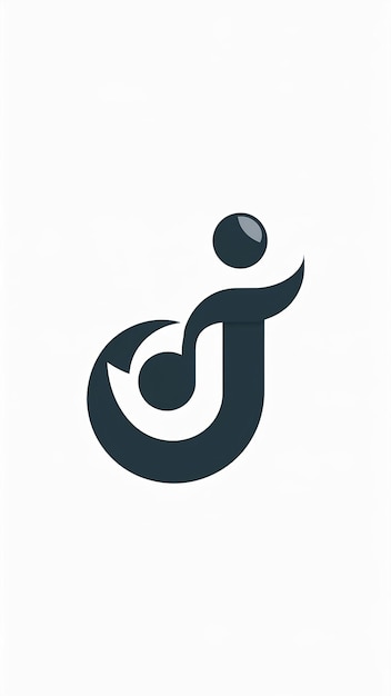 El logotipo de la letra J, el elemento de forma de círculo abstracto, el signo de icono de la empresa redondo vectorial