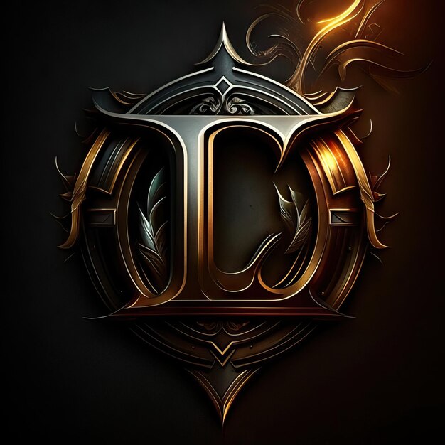 Logotipo de la letra L en dorado