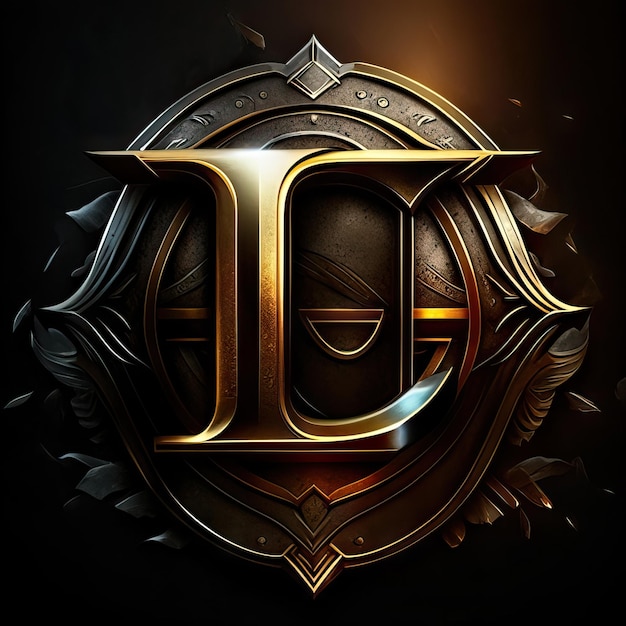 Logotipo de la letra L en dorado