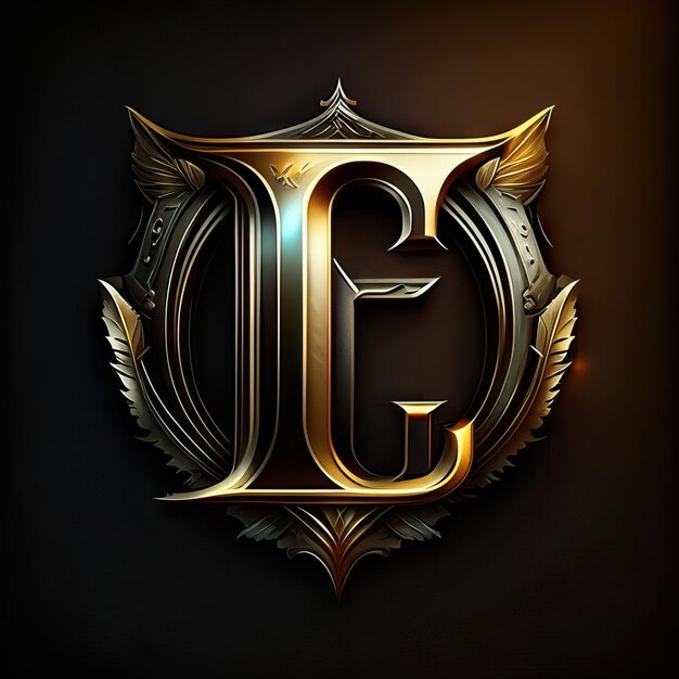 Logotipo de la letra L en dorado