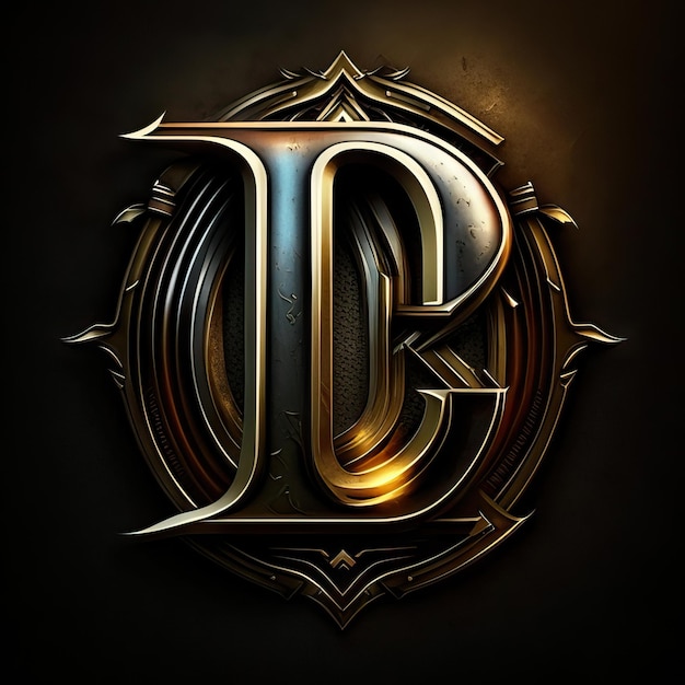 Logotipo de la letra L en dorado