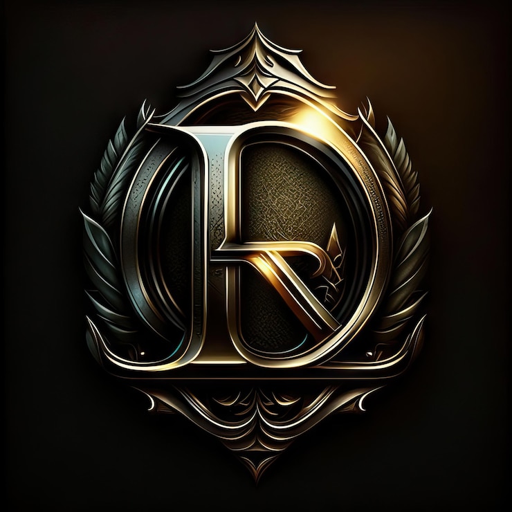 Foto logotipo de la letra l en dorado