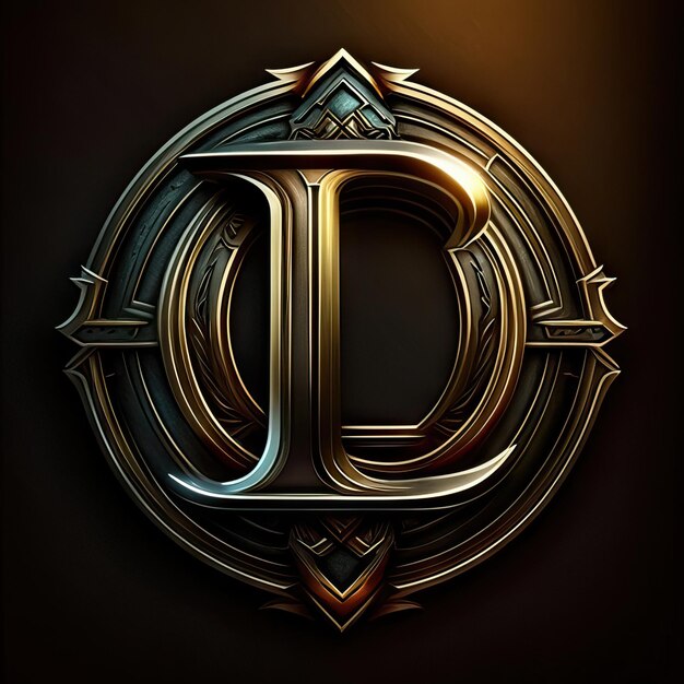 Logotipo de la letra L en dorado