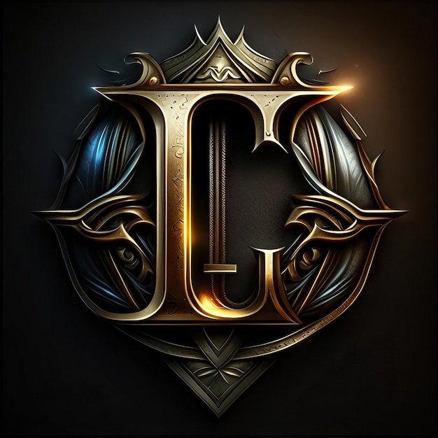 Logotipo de la letra L en dorado