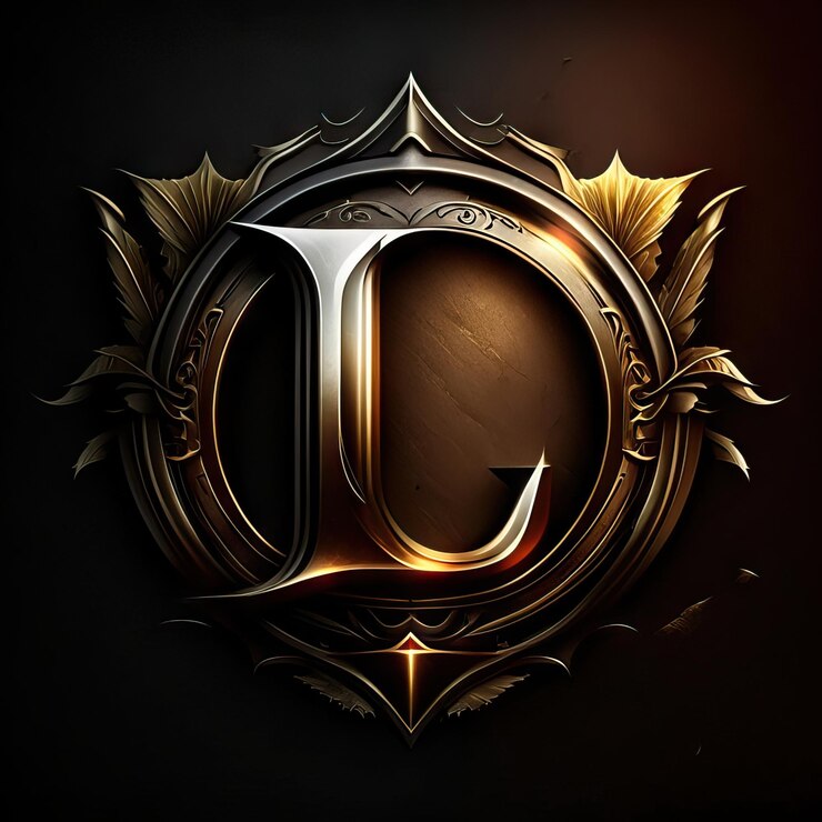 Foto logotipo de la letra l de lujo