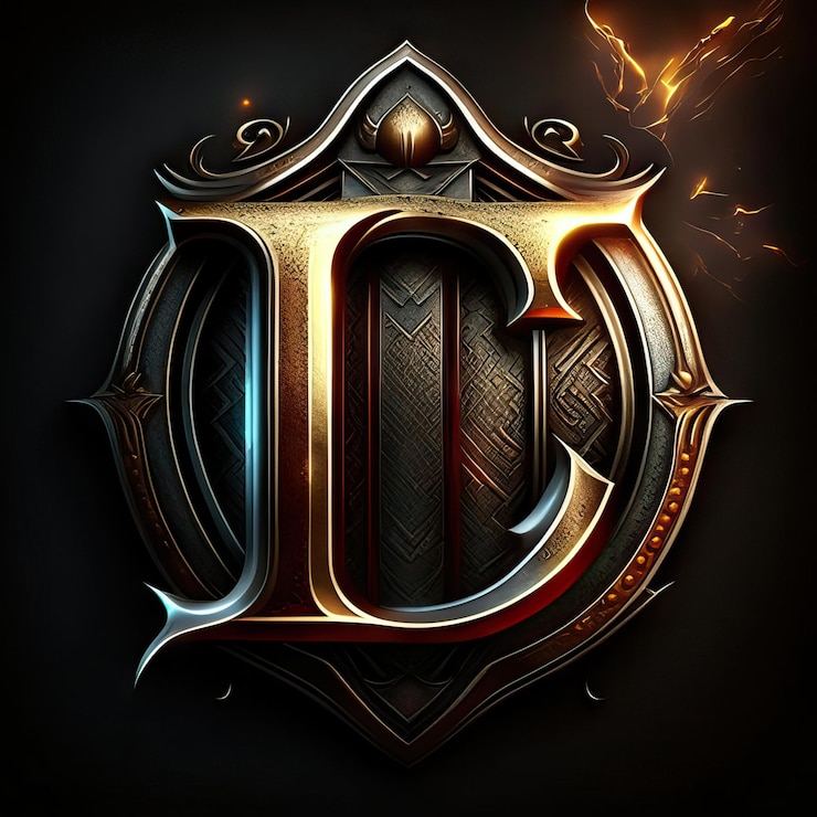 Foto logotipo de la letra l de lujo