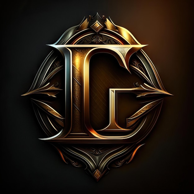 Logotipo de la letra L de lujo