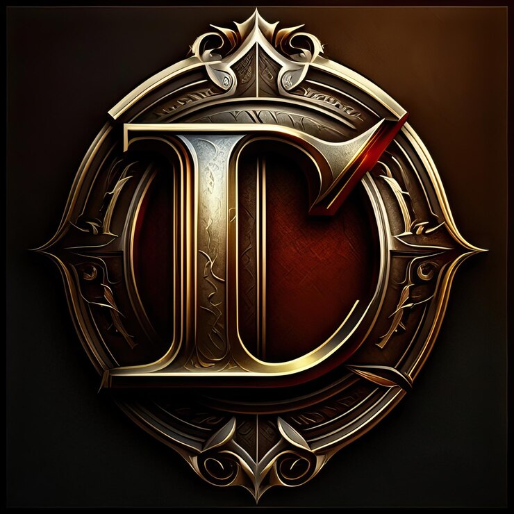 Foto logotipo de la letra l de lujo