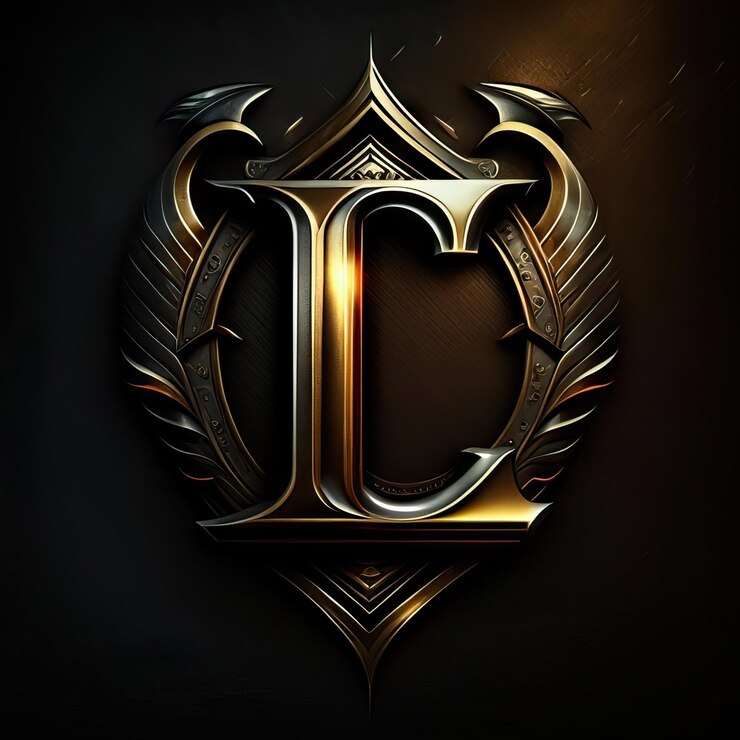 Foto logotipo de la letra l de lujo
