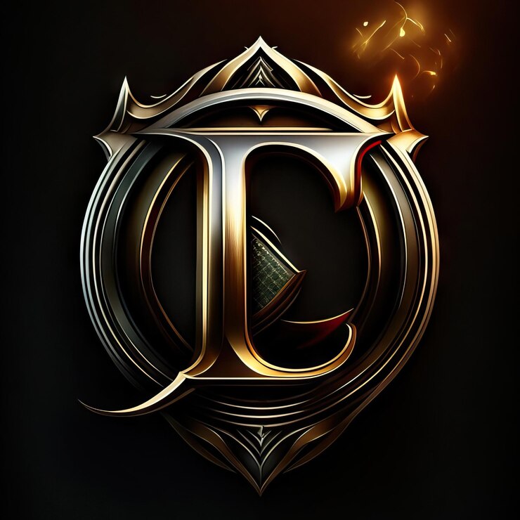 Foto logotipo de la letra l de lujo