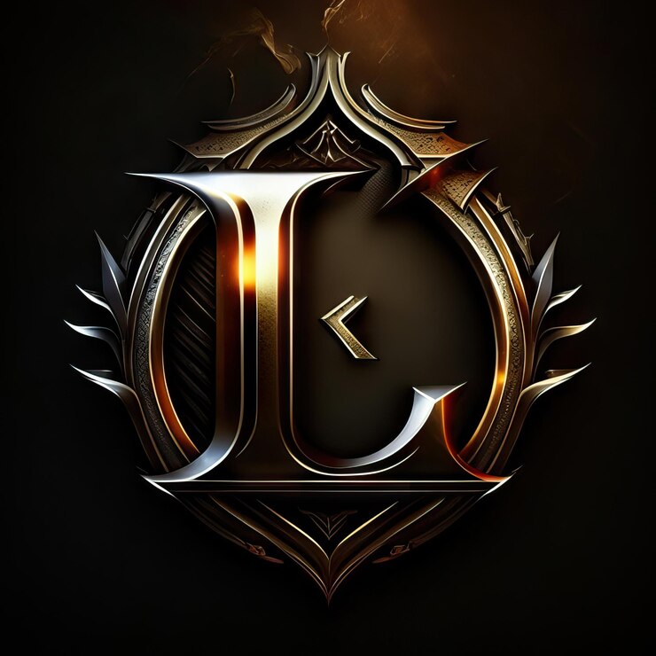 Foto logotipo de la letra l de lujo