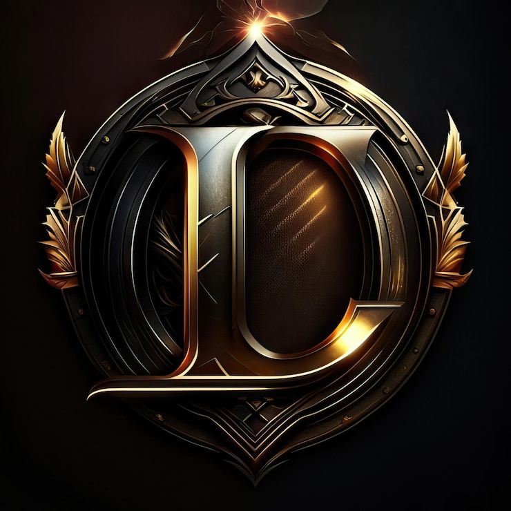 Foto logotipo de la letra l de lujo