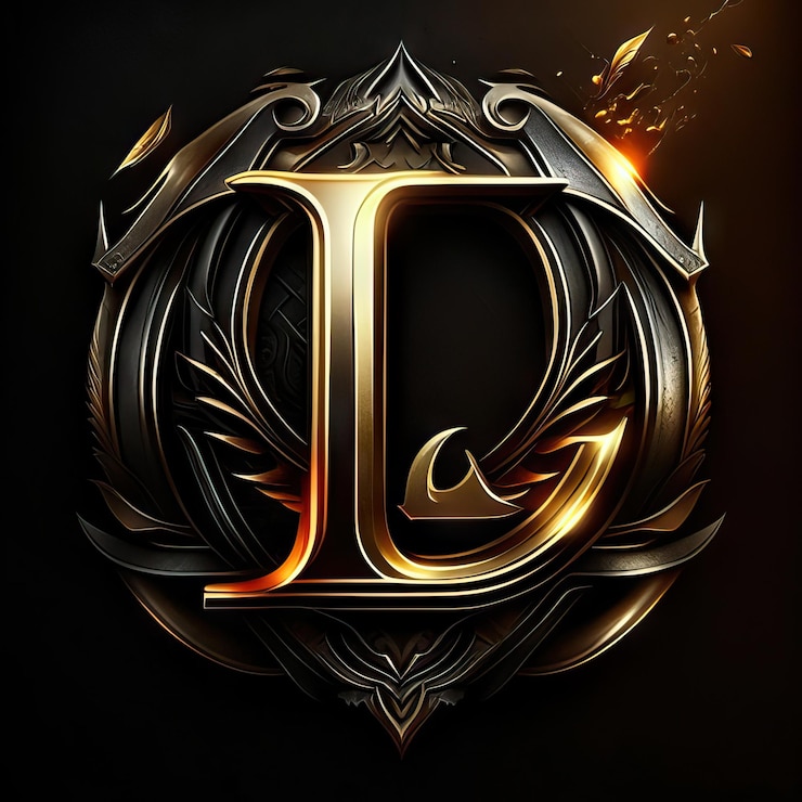 Foto logotipo de la letra l de lujo
