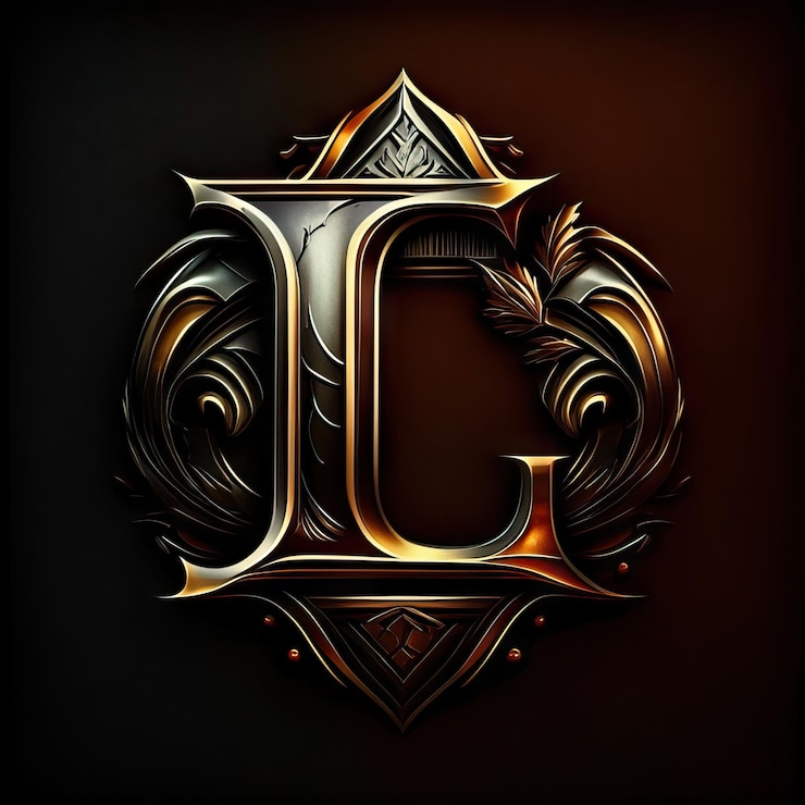 Foto logotipo de la letra l de lujo
