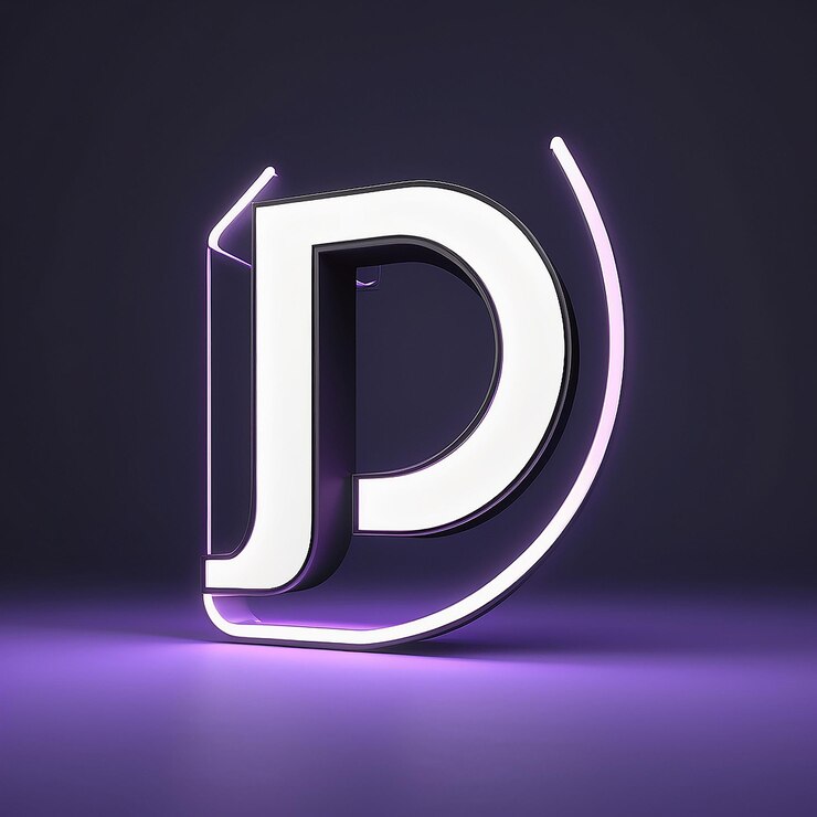 Foto un logotipo de letra minimalista con líneas limpias y un esquema de colores monocromáticos