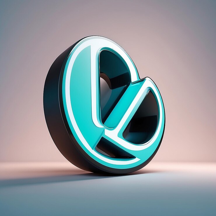 Foto un logotipo de letra minimalista con líneas limpias y un esquema de colores monocromáticos