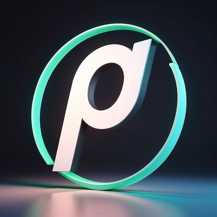 Foto un logotipo de letra minimalista con líneas limpias y un esquema de colores monocromáticos