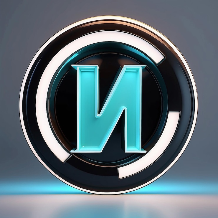 Foto un logotipo de letra minimalista con líneas limpias y un esquema de colores monocromáticos