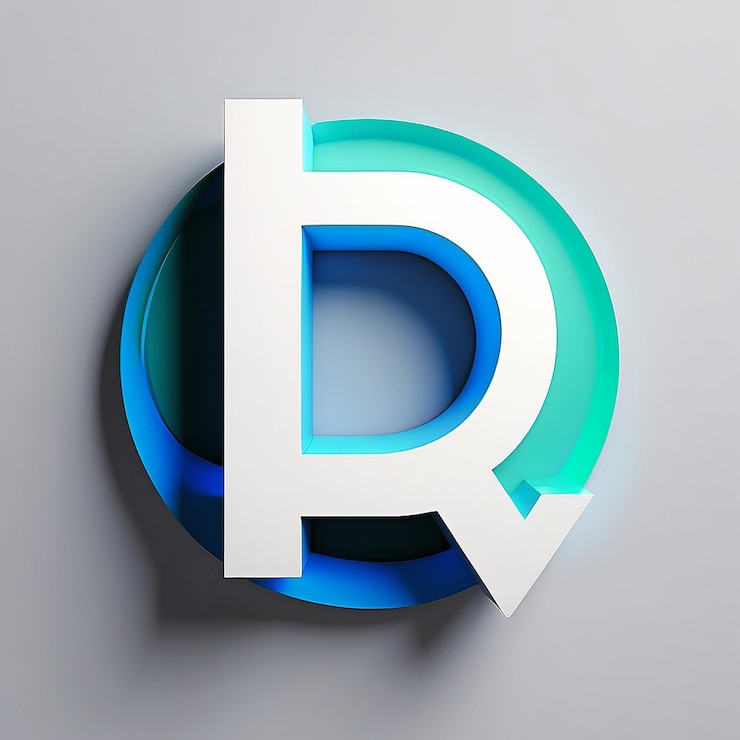 Foto un logotipo de letra minimalista con líneas limpias y un esquema de colores monocromáticos