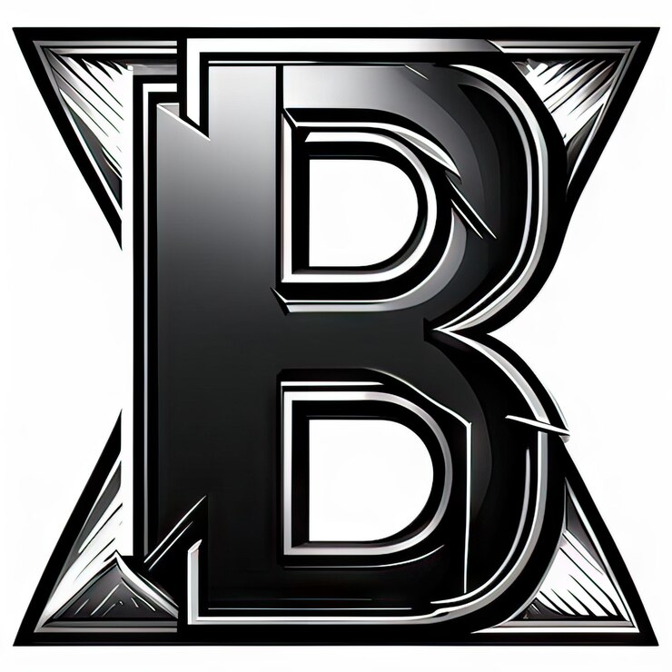 Foto logotipo con letra moderna b generativa ai